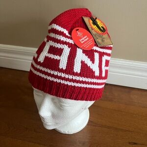 Stylish Red and White Canada Knit Beanie | Unisex OS
